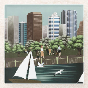 Posavasos De Vidrio Paisaje urbano