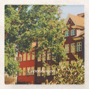 Posavasos De Vidrio Paisaje urbano de Copenhague - Dinamarca