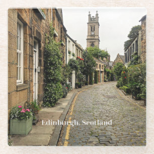 Posavasos De Vidrio paisaje urbano de Edimburgo, Escocia