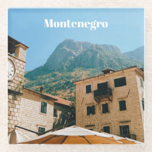 Posavasos De Vidrio Paisaje urbano de Montenegro