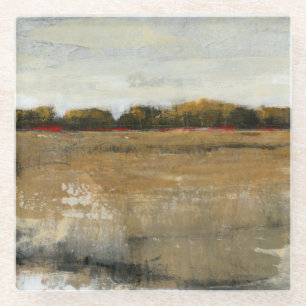 Posavasos De Vidrio Paisaje verde enorme del campo