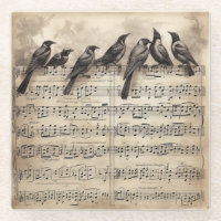 pájaros cantores sentados en una composición music