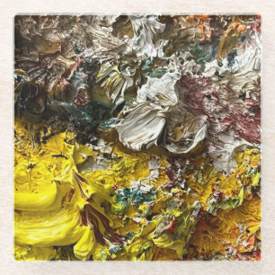 Posavasos De Vidrio Paleta del artista #1