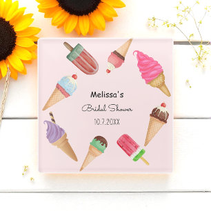 Posavasos De Vidrio Paletas de helado Despedida de soltera Cumpleaños 