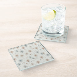 Posavasos De Vidrio Palmas de trabajo de fuego