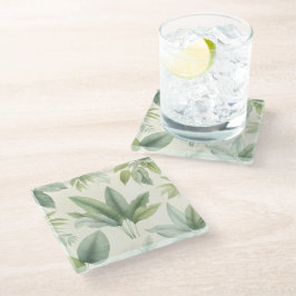 Posavasos De Vidrio Palmeras del Paraíso