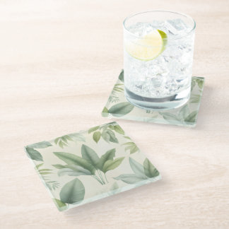 Posavasos De Vidrio Palmeras del Paraíso