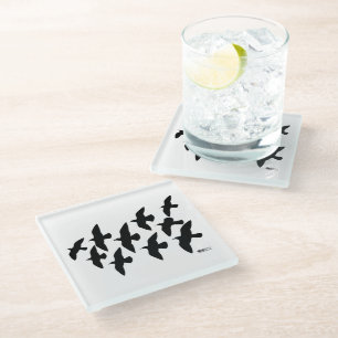 Posavasos De Vidrio Palomas de vuelo volador