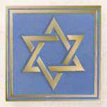 Posavasos De Vidrio Panel de arte de la estrella azul de oro de David<br><div class="desc">Está viendo la colección Lee Hiller de arte fotográfico y diseños de decoración de casa y oficina, ropa, regalos y objetos de colección. Los diseños incluyen la fotografía Lee Hiller y la colección de arte digital de medios mixtos. Puedes ver su fotografía de la naturaleza en http://HikeOurPlanet.com/ y seguir su...</div>