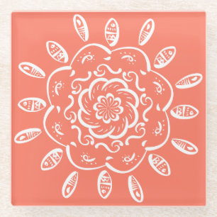 Posavasos De Vidrio Papaya