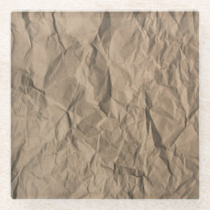 Posavasos De Vidrio Papel crudo y bruto: textura reciclada
