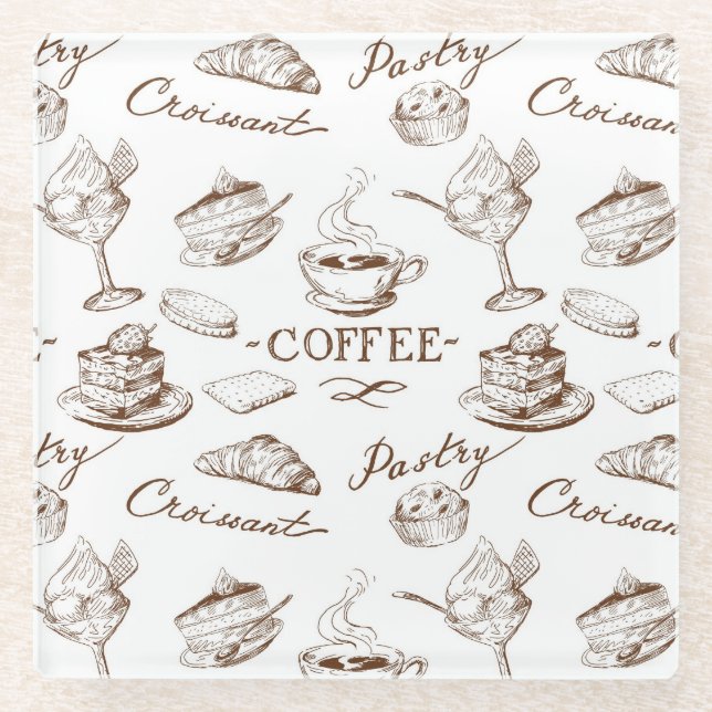 Posavasos De Vidrio Papel dulce (Anverso)