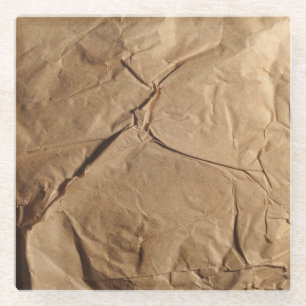 Posavasos De Vidrio Papel reciclado: Textura ecológica.