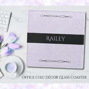 Posavasos de vidrio para escritorio minimalista de