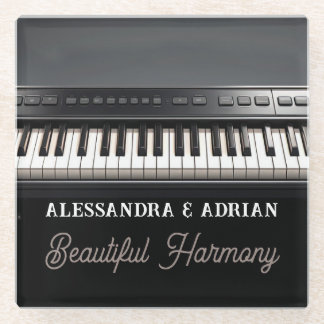 Posavasos de Vidrio para Teclado de Piano Personal