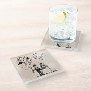 Posavasos De Vidrio Parejita Tenebrosa