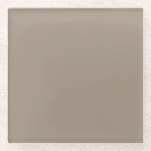 Posavasos De Vidrio Pares de color sólido neutro Taupe Brown SW 9084