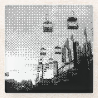 Posavasos De Vidrio parque de diversiones de píxeles