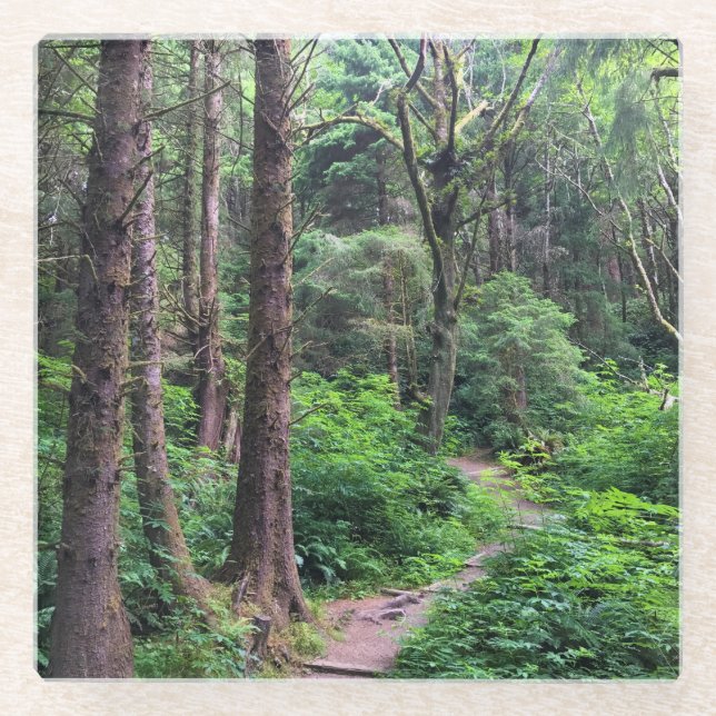 Posavasos De Vidrio Parque Estatal Ecola, Playa Cannon, Oregón (Anverso)