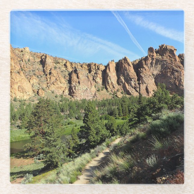 Posavasos De Vidrio Parque Estatal Smith Rock, Oregón (Anverso)