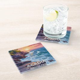 Posavasos De Vidrio Parque Nacional Acadia | Otter Cliffs Viajes a Mai