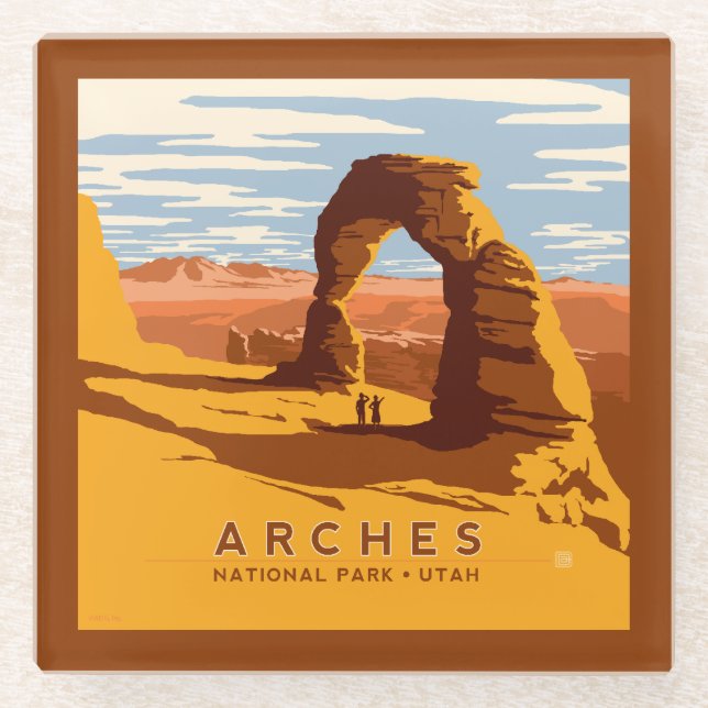 Posavasos De Vidrio Parque nacional Arches | Utah (Anverso)