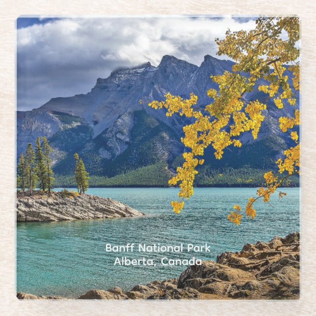 Posavasos De Vidrio Parque nacional Banff, Alberta, Canadá (Anverso)