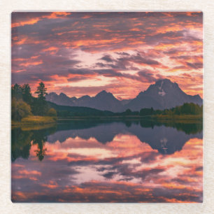 Posavasos De Vidrio Parque nacional magnífico de Teton, Wyoming