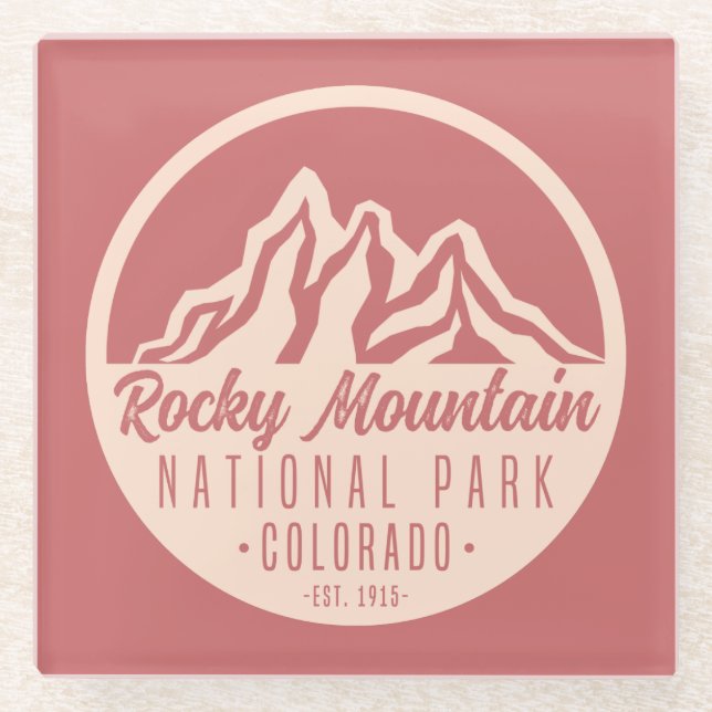 Posavasos De Vidrio Parque nacional Rocky Mountain Colorado (Anverso)