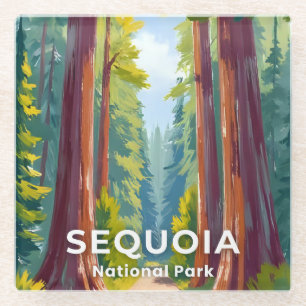 Posavasos De Vidrio Parque Nacional Sequoia   Viajes a California
