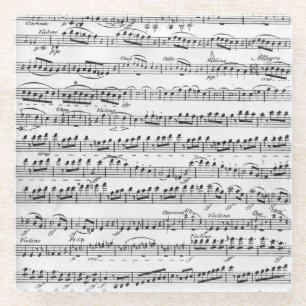 Posavasos De Vidrio Partitura para la insinuación a 'Egmont