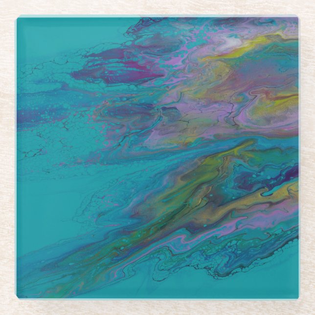 Posavasos De Vidrio Pasamanos de vidrio cuadrado (Anverso)