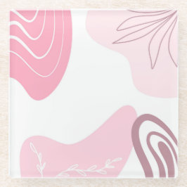 Posavasos De Vidrio Pasamanos de vidrio de patrón minimalista