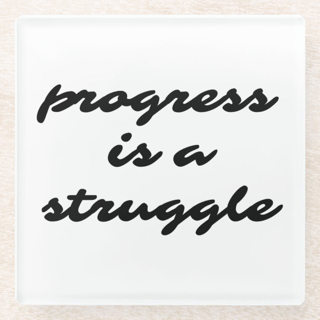 Posavasos De Vidrio Pasamanos de vidrio de progreso (Anverso)