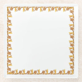 Posavasos De Vidrio Pascua - Borde de las hojas de hierro del ángulo d