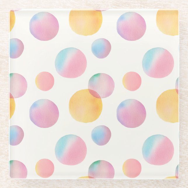 Posavasos De Vidrio Pascua de cristal de Candy Bubbles (Anverso)