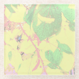 Posavasos De Vidrio Pascua de cristal de las "brillantes hojas de otoñ