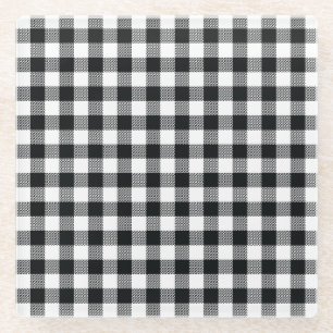 Posavasos De Vidrio Pascua de cristal de otoño de Black Check