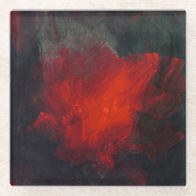 Posavasos De Vidrio Pascua de incendios de medianoche (Anverso)