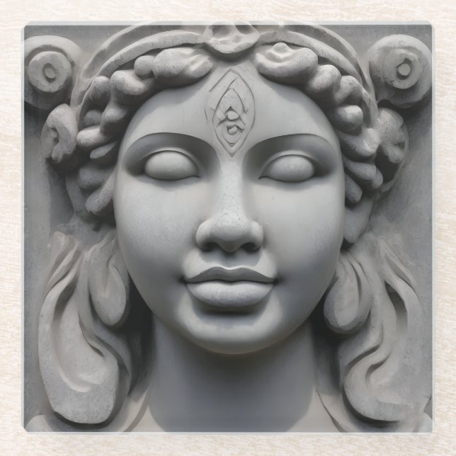 Posavasos De Vidrio Pascua de la diosa del vidrio (Anverso)