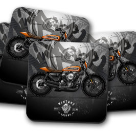 Posavasos De Vidrio Pascua de motocicleta de Enduro vintage | Enduro C