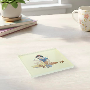 Posavasos De Vidrio Pascua de nieve de vidrio blanco