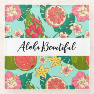Posavasos De Vidrio Pascua de vidrio "Aloha Beautiful"