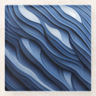 Posavasos De Vidrio Pascua de vidrio azul