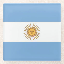 Posavasos De Vidrio Pascua de vidrio con bandera de Argentina