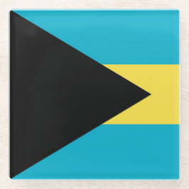 Posavasos De Vidrio Pascua de vidrio con bandera de Bahamas