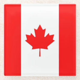 Posavasos De Vidrio Pascua de vidrio con bandera de Canadá