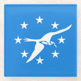 Posavasos De Vidrio Pascua de vidrio con bandera de Corpus Christi, Es