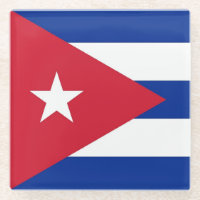Pascua de vidrio con bandera de Cuba