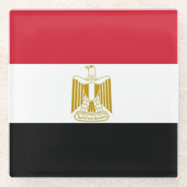 Posavasos De Vidrio Pascua de vidrio con bandera de Egipto